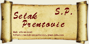 Selak Prentović vizit kartica